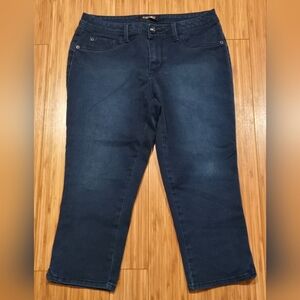 Roz & Ali Dark Blue Cropped Jeans